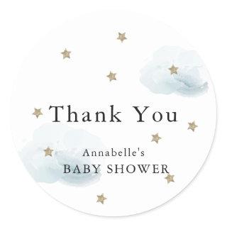 Stars & Clouds Baby Shower Thank You Sticker