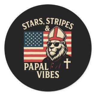Stars  leo classic round sticker
