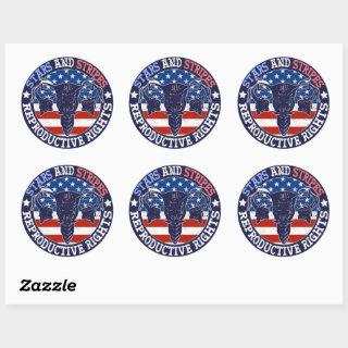 Stars Stripes And Reproductive Rights Pro Choice Classic Round Sticker