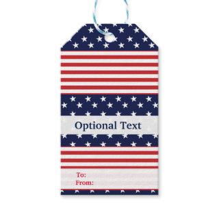 Stars & Stripes Red White & Blue Americana Gift Tags