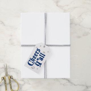 State Flag Blue Texas Cheers Y'all Gift Tags