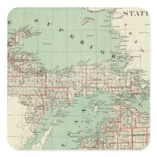 State of Michigan Square Sticker