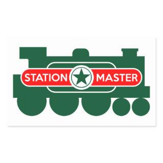 Station Master, Train Rectangular Sticker