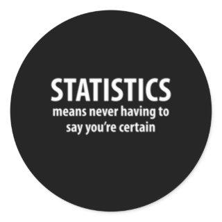 Statistics Math Science Geek Classic Round Sticker