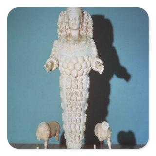 Statue of Artemis with Hunting Dogs, c.AD 135-75 Square Sticker