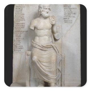Statue of Euripides Square Sticker