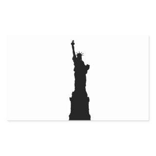 Statue of Liberty Silhouette Rectangle Sticker