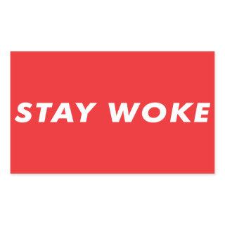 Stay Woke Rectangular Sticker