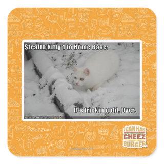 Stealth Kitty 1 Square Sticker