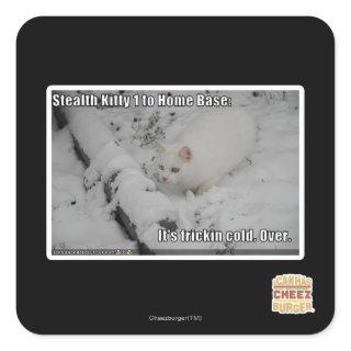 Stealth Kitty 1 Square Sticker