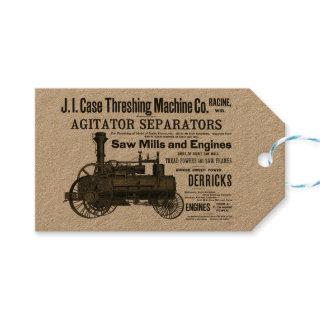Steam Engine Farm Tractor Traction Farming Antique Gift Tags
