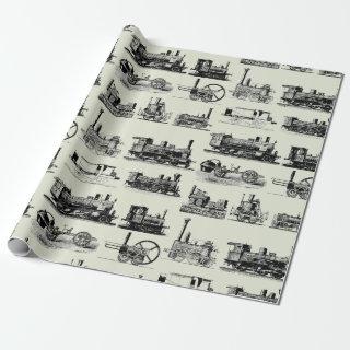 Steam Engine Locomotive "Steampunk" Pattern