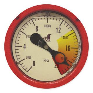 Steam Pressure Gauge - Warning! Stickers