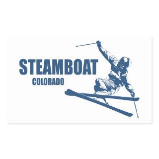 Steamboat Springs Colorado Skier Rectangular Sticker