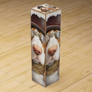 Steampunk Basset Hound Wine Box