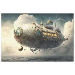 Steampunk Blimp Tissue Paper