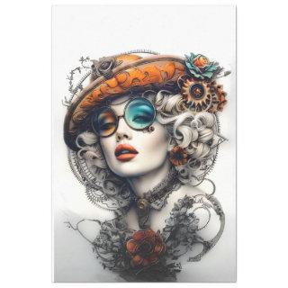 Steampunk Boho Adventurous Cassandrea Decoupage  Tissue Paper