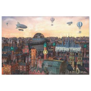 Steampunk Buildings Decoupage Tissue Paper