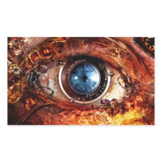 Steampunk Camera Eye Rectangular Sticker