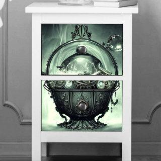 Steampunk Cauldron with Crystal Ball and Orbs Tissue Paper