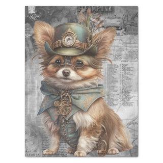 Steampunk Chihuahua Dog Tissue Paper