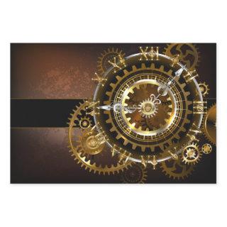 Steampunk clock with antique gears  sheets