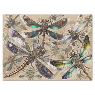 Steampunk Dragonflies decoupage Tissue Paper