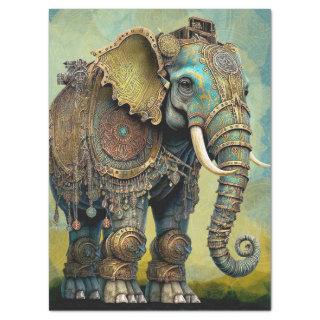 Steampunk Elephant Decoupage Tissue Paper