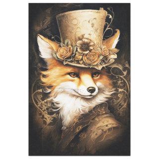 Steampunk Fox Head Tissue Paper