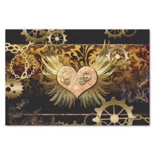Steampunk heart tissue paper