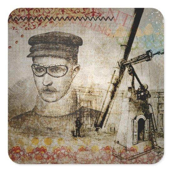 Steampunk Inventor Scientist Telescope Stickers