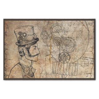 Steampunk Inventor Top Hat Scientist Clockwork Tissue Paper
