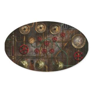 Steampunk - Job jitters Oval Sticker