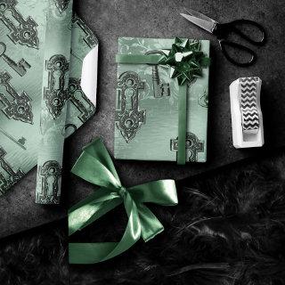 Steampunk Lock and Key Green | Vintage Decoupage