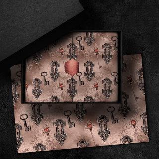 Steampunk Lock and Key Rose Gold | Chic Decoupage Tissue Paper