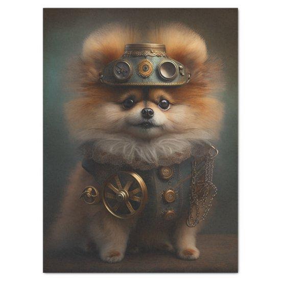 Steampunk Pomeranian Tissue Paper