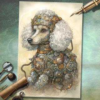 Steampunk Poodle 1 Decoupage Paper