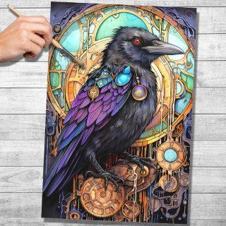 Steampunk Raven 3 Decoupage Paper