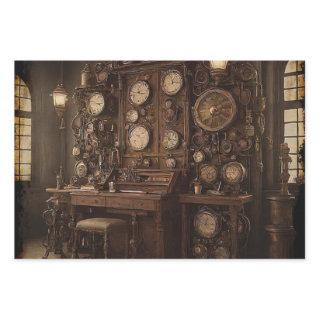 Steampunk Room with Old Clocks  Sheets