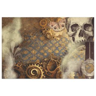 SteamPunk-Skull-Butterfly-Papier Mousseline Tissue Paper