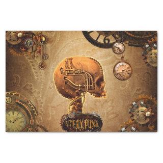 Steampunk skull tissue paper