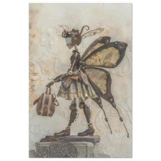 Steampunk Tiny Fairy Traveling Decoupage Tissue Paper