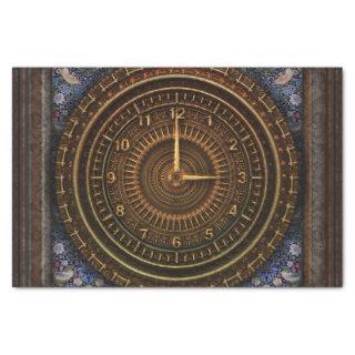 Steampunk Vintage Old-Fashioned Copper Clockwork Tissue Paper