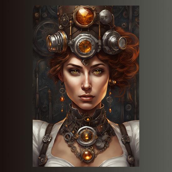 Steampunk Wild wild West Woman decoupage v3 Tissue Paper