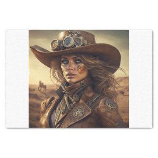 Steampunk woman  Decoupage Paper