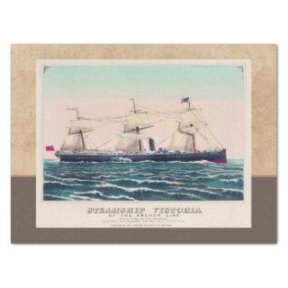 Steamship Victoria of Anchor Line,1876 Decoupage Tissue Paper