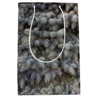 Steel, grey, green and blue spruce classy  medium gift bag