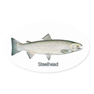 Steelhead (Rainbow Trout) Oval Sticker