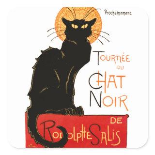 Steinlen Black Cat Classic French Artwork  Square Sticker