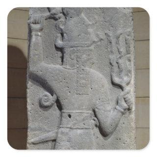 Stela of Teshub, Syrian storm god Square Sticker